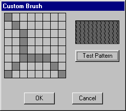 Custom brush dialog box